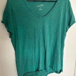 Universal Thread Teal V-Neck Short Sleeve Tee